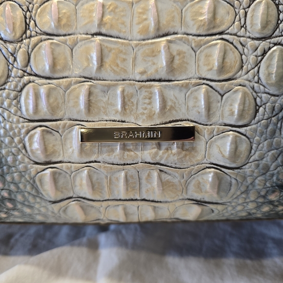 Brahmin Tia Komodo Ombre Melbourne Leather Tote, EUC - Picture 4 of 9